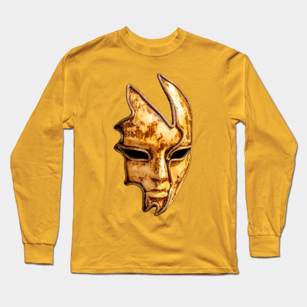 Carnival Mask in gold Long Sleeve T-Shirt by dalyndigaital2@gmail.com